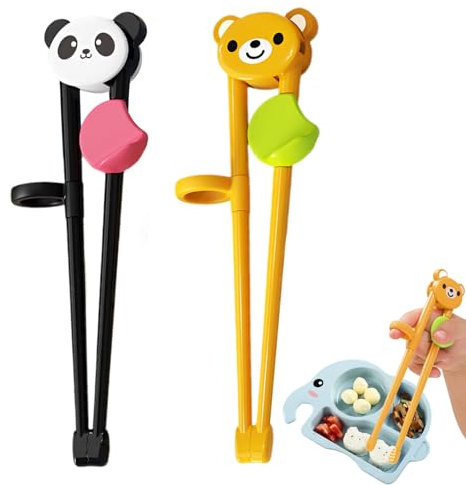 Kids Chopsticks for Beginners 2 Pairs Training Chopsticks for Kids Finger Chopsticks Reusable Childrens Chopsticks Chopstick Helper Easy to Use Chopsticks Toddler Chopsticks for Beginners