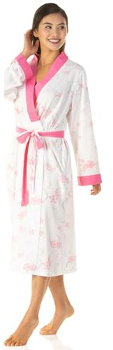 Slumber Hut Ladies Jersey Polycotton Long Dressing Gown UK 10-24