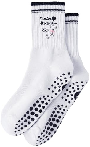 Yawlsow Chaussettes Pilates Femme Antidérapantes Yoga Reformer avec Picots Support de Voûte Plantaire Design Mignon pour Barre Danse Trampoline Hôpital Maison