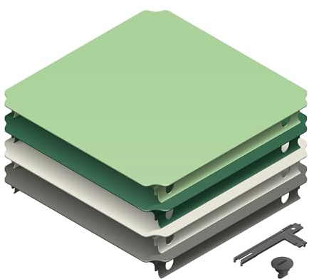 Quadro Plattenset L Home – Erweiterungs-Set mit 6 großen Platten für Plattformen und Stufen, ab 6 Monaten je nach Aufbau, UV-stabil, Indoor/Outdoor, Made in Germany (Mint)
