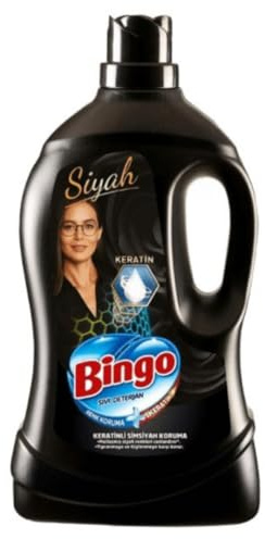 Bingo Waschmittel Schwarz Universal Flüssigwaschmittel Aprilfrisch, Tiefenreinheit auch bei Kaltwäsche & 3-mal länger anhaltende Frische 4 Liter