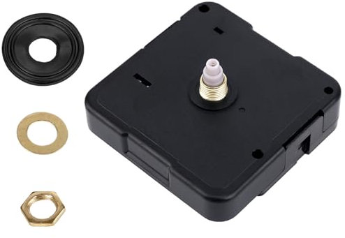 BOXOB Quartz Clock Mechanism Replacement, 17/32 Inch Shaft Length Quartz Wall Clock Silent Movement Replacement Motor Battery Operated DIY Repair Parts, No Battery
