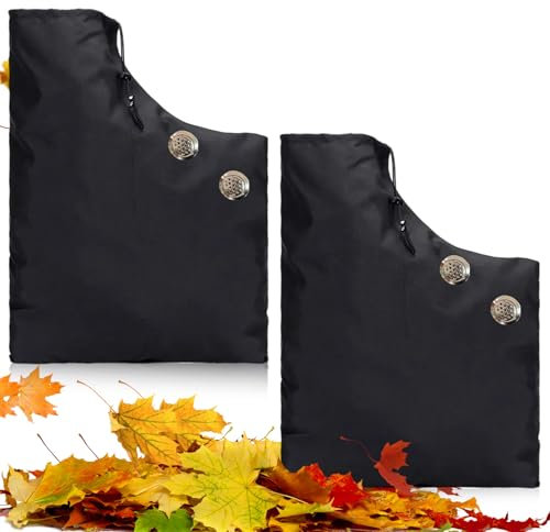 2 Sac pour Aspirateur Souffleur - Noir Sac Pour Aspirateur Souffleur Universel - Convient à La Plupart des Souffleurs de Feuilles Sous Vide, AdaptéS Aux Pelouses Et Aux Jardins