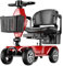 Mobilitätsroller Mit 4 Rädern,Elektrisch Betriebener Rollstuhl,Elektromobil Klappbar Und Leicht,Rollstuhl Für Erwachsene Senioren,Bis 120KG Double version,20ah