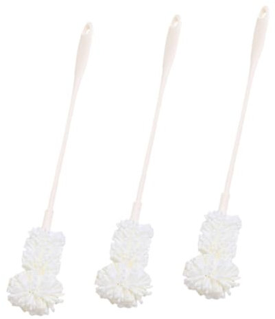 BESTYASH 3 Stück Flaschenbürsten Lange für Effektive von Trinkbechern Milchflaschen und Gläsern und Vielseitig Einsetzbar für Behältern