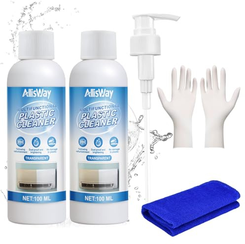 AllisWay Anti Gilb Reiniger, Vergilbtes Plastik Wieder Weiß, Kunststoffreiniger Vergilbung, Sicher und Schonend, Vielseitig Einsetzbar, Geeignet für Klimaanlagen, Waschmaschinen usw