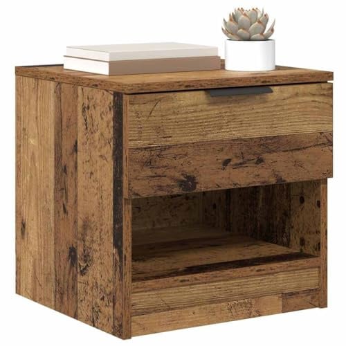 vidaXL Bed Cabinet 2 pcs Old Wood 40 x 39 x 40cm Engineered Wood, Modern Bedroom Storage, Rustic Nightstand, Compact Bedside Table, Engineered Wood Furniture Organizing with Style