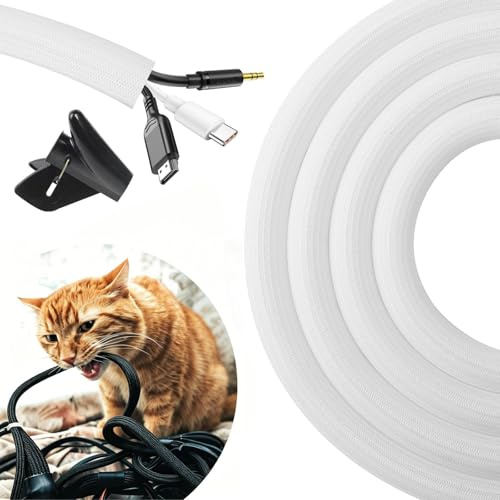 NETFLO 9.5mm-5m Selbstschließender Kabelschlauch Weiß
