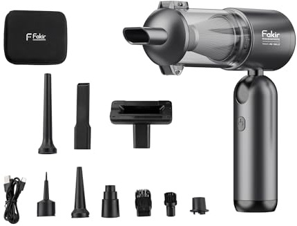 Fakir Trend AS 150 LT – 4in1 Akku Handstaubsauger Kabellos, 120 W BLDC-Motor, 17 kPa Saugleistung, EPA 12-Filtration, 35 Min. Laufzeit, 180° Klappbar, 0,46 kg, Schwarz