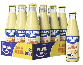 Batido Puleva de Vainilla botella cristal 200ml – Pack 12 unidades