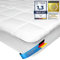 Feluna Mikrofaser Matratzen-Topper gepolsterter Matratzen-Auflage - Matratzenschoner Unterbett Microfaser-Polyester-Schoner mit Soft-Touch; 100 x 200 cm Weiß