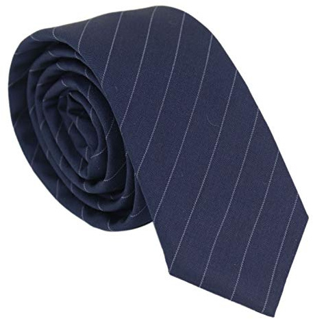 TruClothing Mens Tie Hankie Tweed Pin Stripe Vintage Retro Classic Gatsby Blinders - navy stripe stz41 One Size