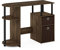 Furinno JAYA Simplistisch Computer-Schreibtisch mit Schubladen, Columbia Walnuss/Schwarz
