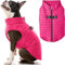 Gooby Pufferweste Hundejacke – Rosa, Größe XL – ultradünner Windbreaker mit Reißverschluss und Doppel-D-Ring-Leine – wasserabweisender Pullover für kleine Hunde, Jungen oder mittelgroße Hunde