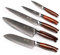 YARENH Set Cuchillo Cocina 5 Piezas, Cuchillo Chef de Acero Damasco de 73 Capas, Cuchillos Cocina Cortar Verdura, Carne y Fruta, con Mango de Sándalo, Profesional Juego de Cuchillos de Cocina
