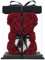 Ours en peluche en forme de rose Hugz de 25,4 cm – Plus de 250 douzaines de fleurs artificielles – Cadeaux uniques, cadeaux pour femme – Boîte cadeau transparente (rouge vin)