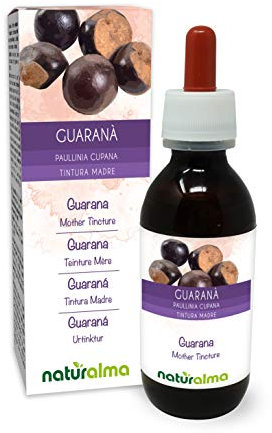 Guaraná (Paullinia cupana) Samen Alkoholfreier Urtinktur Naturalma - Flüssig-Extrakt Tropfen 120 ml - Nahrungsergänzungsmittel - Veganer
