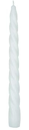 Edle Spiralkerzen Vintage No. 1 in Weiß Matt - 5 Stück Twisted Candles I gedrehte Spiral Kerzen Stabkerzen Spitzkerzen - 23 x 2,2 cm - Trendkerzen