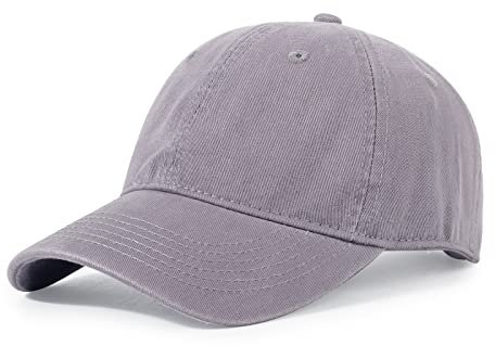 Crazy Era Unisex Baumwolle Baseball Cap Einfarbig Blank Dad Hut Verstellbar Vintage Solid Hut, #1 Grau, Einheitsgröße