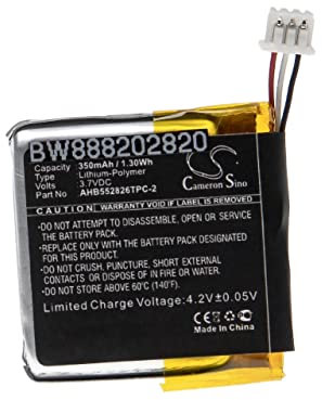 vhbw Batterie Compatible avec Sennheiser GSP 350, GSP 500, GSP 670 Casque Audio, écouteurs sans Fil (350mAh, 3,7V, Li-polymère)