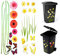 Mülleimer Blumen Aufkleber TAIZER 2PCS Wetterfest Eimer Dekorative Aufkleber Mülltonnen Blumen Aufkleber Mülltonne Sticker Abziehbild für Behälter Kühlschrank Haushalt Dekorationen Maiglöckchen Blumen