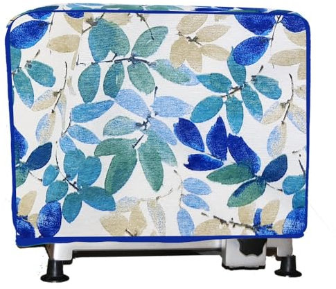 MAGIE DI CASA Housse pour trancheuse, coton, bleu azur, 43 x 56 x 31 cm