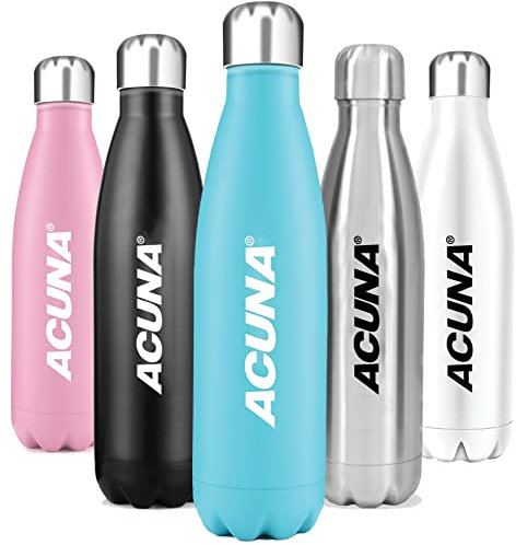 Acuna Stainless Steel Water Bottle 750ml - Premium Vacuum Insulated Metal Waterbottle, Reusable Double Wall Hot & Cold Drinks Thermal Flask, Long Lasting Sports Bottles - Work Travel Gym (Sea Green)