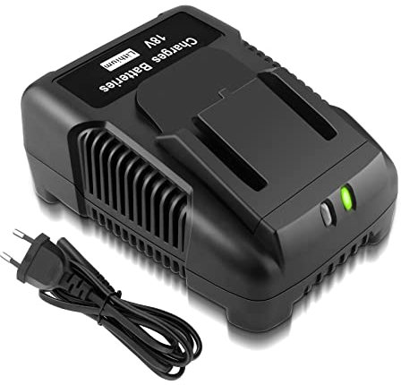 ADVNOVO 18V Li-ion R86091 Chargeur de Remplacement Compatible avec AEG 18V Batterie L1830RHD L1815G L1820R L1825R L1830R L1840R L1850R Compatible avec Ridgid 18V R840083 R840085 R840086 Batterie