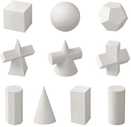 10 Stücke Geometrie Gips Harz Modellverzierung Griechische Mythologie Statue Vintage Harz Kopf Dekofigur Sammelfiguren Gipsverzierung Skizze zeichnen Requisiten Wohnzimmer Schreibtisch Dekorationen