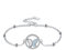 Arrebol Papillon Bracelet de Cheville pour Femme Argent Sterling 925 avec Chaînes avec Boules Été Pieds Nus Plage Chaînes de Cheville,Réglable [24+4cm]