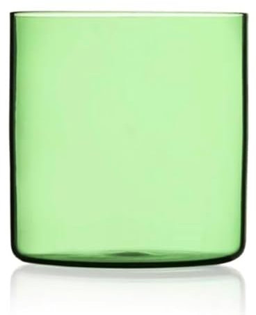 Ichendorf Milano Tumbler Grün | Zylinderkollektion Extra Light Farbe | 31 cl | Borosilikatglas | handgefertigt