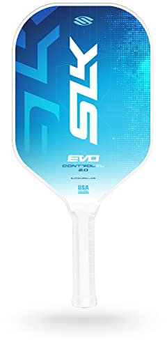 Selkirk Sport SLK Evo Control XL Pickleball-Paddel, G8 Power Kohlefaser, Pickleball-Paddelfläche mit Spinflex-Oberfläche und Rev-Control-Polymerkern, Control Blue XL