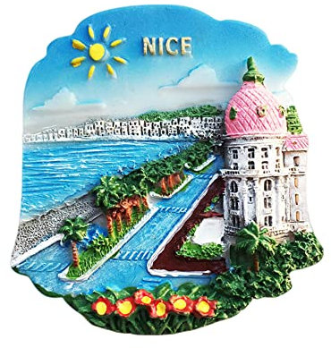 Nice France Kühlschrankmagnet Reise Souvenir 3D Kühlschrank Dekoration Magnetaufkleber Handbemalt Bastelkollektion