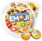 OYOY Emoji Schokolade Partymix Set mit 510g Smiley Schokotaler in einem Partybucket I ca. 78 Schokoladentaler aus Milchschokolade I Mitbringsel für Kinder I Geschenk I Süssigkeiten