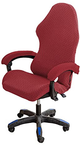 Funda Silla Gaming Fundas de Sillas Gaming Elásticas con Brazos 4 Piezas,Funda para Silla de Juegos Funda Silla Gamer Ergonómicas Universales Protector Lavable Extraíble,No Incluye Sillas,Ganar Rojo