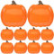Luxshiny 10 Piatti di Carta a Forma di Zucca per Halloween 9in - Adatto per Festa Del Raccolto e Alle Feste