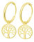 TIME ROAD Boucles d'oreilles HIN00006/12 Or Arbre Vie Femme, 52 (16,6), doré, Pas de gemme