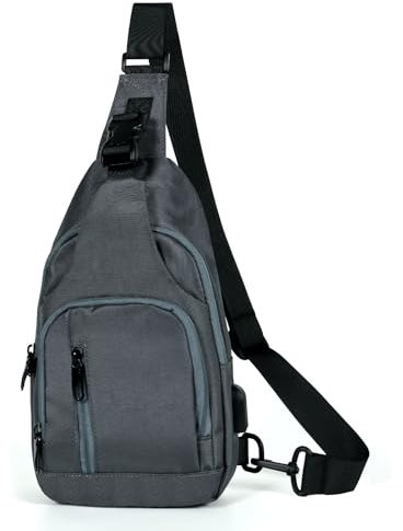 TANTOMI Brusttasche Herren, Sling Bag, Crossbody Bag Herren, Schultertaschen Klein Wasserfest Schultertasche Umhängetasche für Wandern, Radfahren Reisen