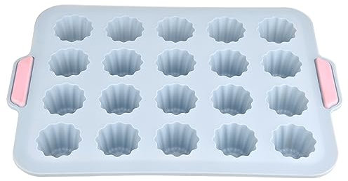 Guowall Moule à Caneles en Silicone Moule à Pâtisserie Française Moule à 20 Cavités Moule à Gâteau Cannelé Cupcake Jelly