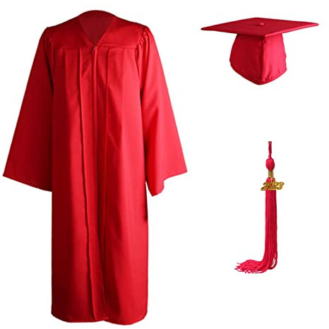 OBiQuzz Abschluss Talar mit Hut Graduation Robe Bachelor Geschenke Absolventen Akademischer Herren Damen Abschluss Talar mit Hut Bachelor Uni Abi Master Kostüm