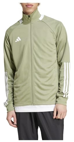 adidas Herren Sereno Cut 3-Streifen Slim Track Jacke, Tent Green/White, XS, Zelt grün/weiß, XS