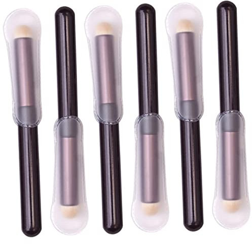 Housoutil Make-up-schwämme Zum Verblenden Von Concealer-pinseln Gesichtsschwamm 6-teiliges Set Make-up- -kissen-puff mit Doppeltem Verwendungszweck für Trockene Nasse Kosmetik