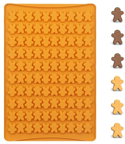 Stampo per cioccolato per Halloween, con 100 cavità, antiaderente, per Halloween, Natale, feste, caramelle, cioccolato, biscotti, senza BPA (persone)