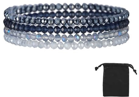 DHWEKU Bracelets En Cristal,Bracelet Boho,Bracelets En Perles Pour Femmes,Multicouches Bracelet Pour Femme,Bracelet De Perles Pour Fille, Maman, Petite Amie