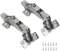 Luabue 2Pcs 165 Degree Cabinet Hinges Soft Close Kitchen Cupboard Doors Hinges Face Frame Hinge Plates Folding Mute Cabinet Hinges with Screws for Floded Corner Cabinet Wardrobe Full Overlay