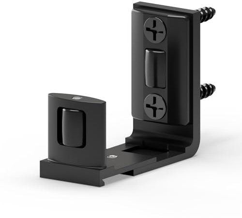AONAYIOA Guía de piso inferior para puerta corredera de granero, diseño flexible en forma de U ajustable, aleación de aluminio con rodillos de nailon suave, montado en la pared