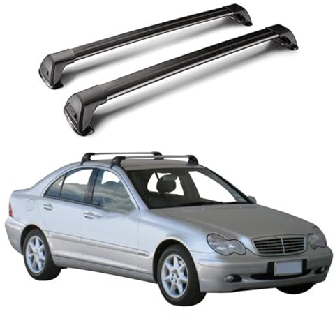 YYBCDSA 2 Stück Aluminium Dachträger Querstangen, für Mercedes-Benz C-Class W203 4 Door 2000-2007 Dachboxen, Aluminium Dachträger Relingträger Car Zubehör,B