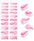 JMEOWIO Unghie Gel Adesive UV Punta Francese Rosa Bianca Smalto Adesivo per Unghie Gel Nail Stickers Decorazioni Unghie Nail Art Disegni