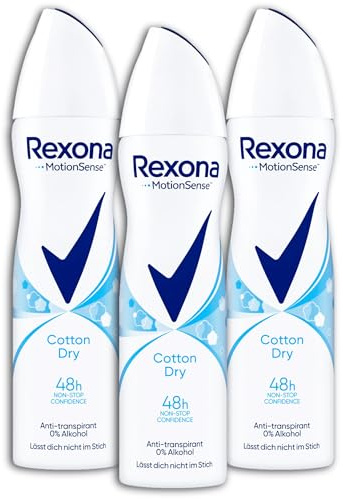 3 er Pack Rexona Anti-Transpirant Deospray Cotton Dry 3 x 150 ml