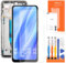 Para Xiaomi MI 11 LITE 4G LCD Pantalla para Xiaomi MI 11 LITE 4G/5G LCD Diaplay 2109119DG M2101K9AG M2101K9G Pantalla táctil Digitier Full Assembly Kit de reparación (negro, con marco)